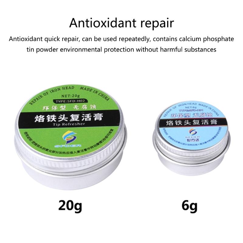 Tip Cleaning Paste-,  Solder Soldering Iron Tip Oxide Tinner Cleaner Scrub Refresher 6/20g Clean Paste-