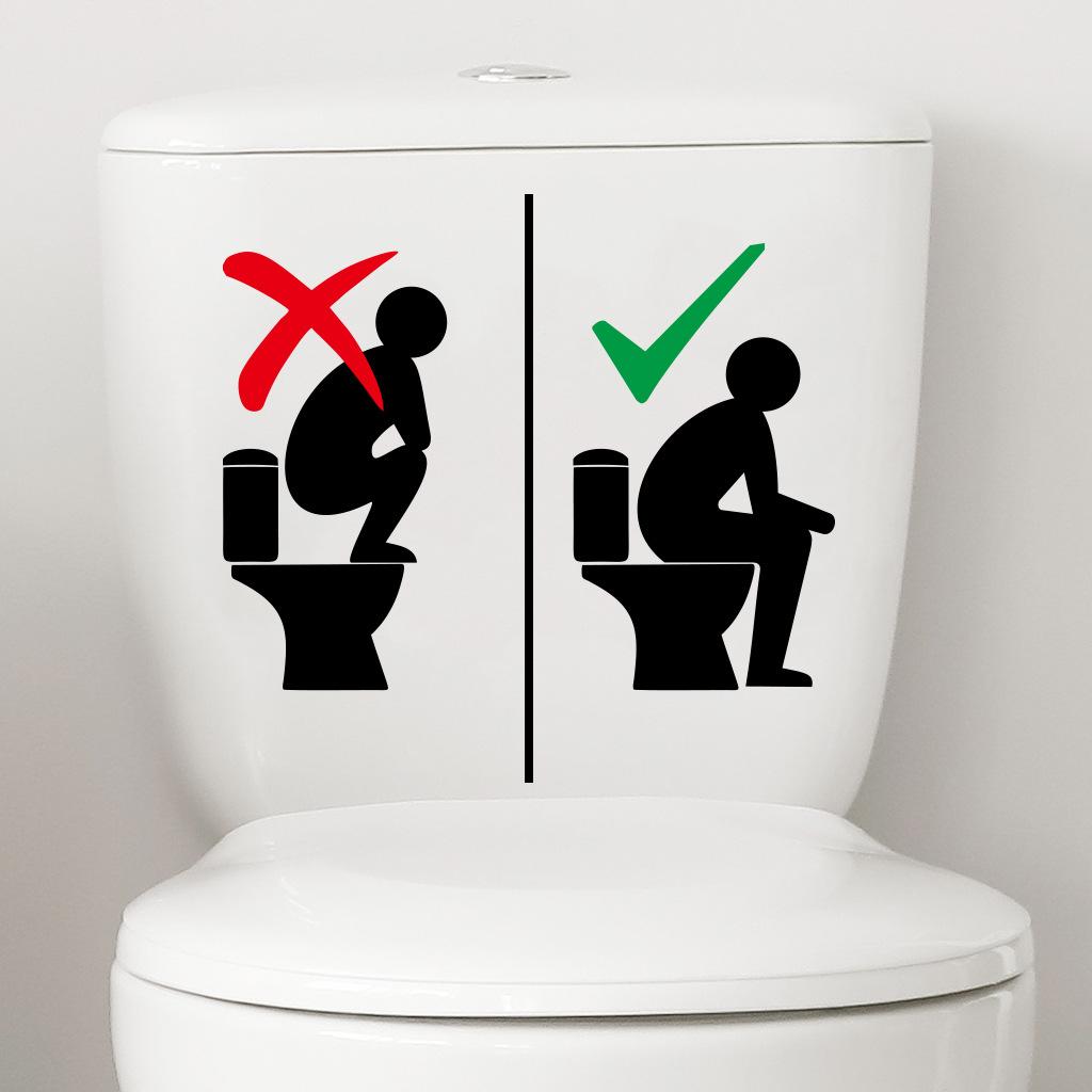 3D Προσωπικότητα Αφαιρούμενα Αυτοκόλλητα Τουαλέτας Διακόσμηση Μπάνιου Τουαλέτας Αυτοκόλλητα Τοίχου