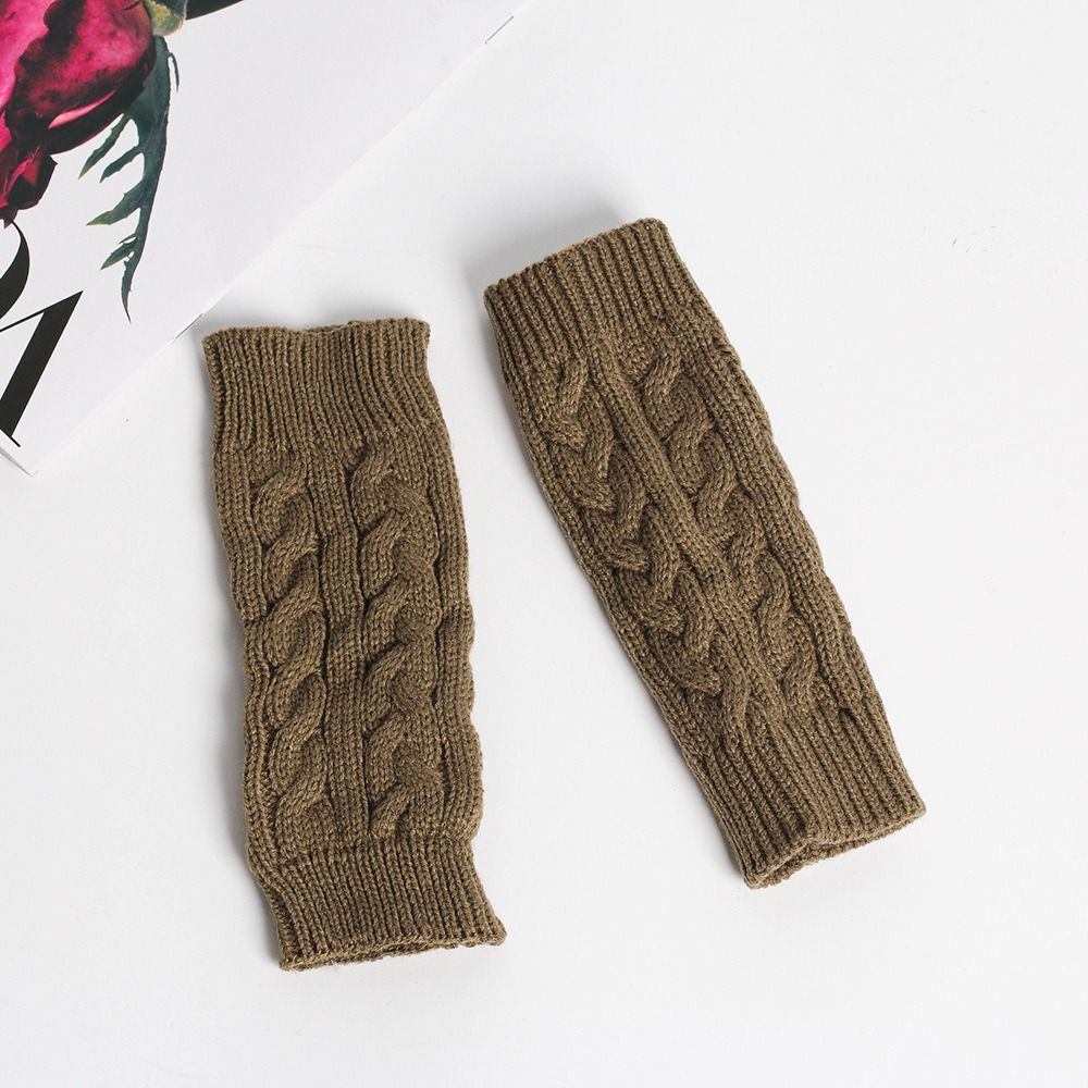 Twists Gloves Winter Gloves  Wool Gloves Fashion Half Finger Gloves  Cycling