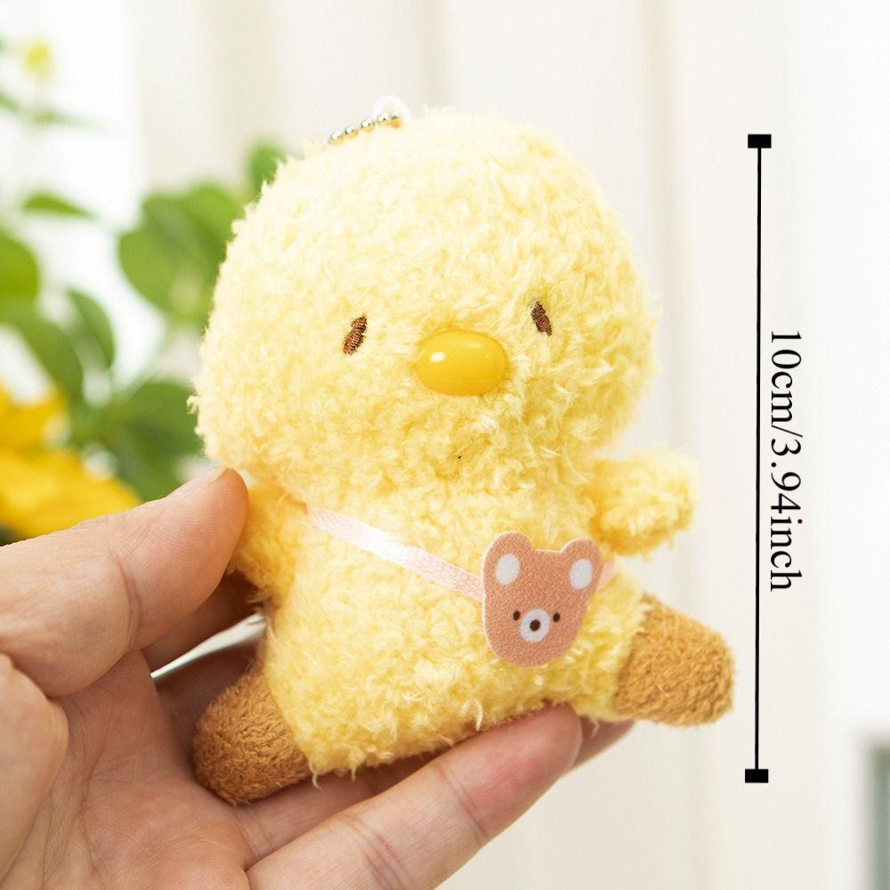 Stuffed Plush Chick Keychain Soft Penguin Plush Doll Pendant Penguin Plush Keyring  Unisex