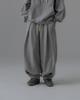ANGLAN Valley Tuck Sweat Balloon Pants - Melange Gray