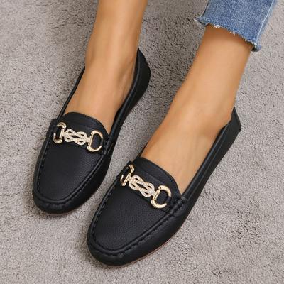 Damen Neue Ballerinas Modische Strass Schnalle Pumps Weiche Sohle Freizeitschuhe Damen Slipper Loafers Bequeme Damen Arbeitsschuhe