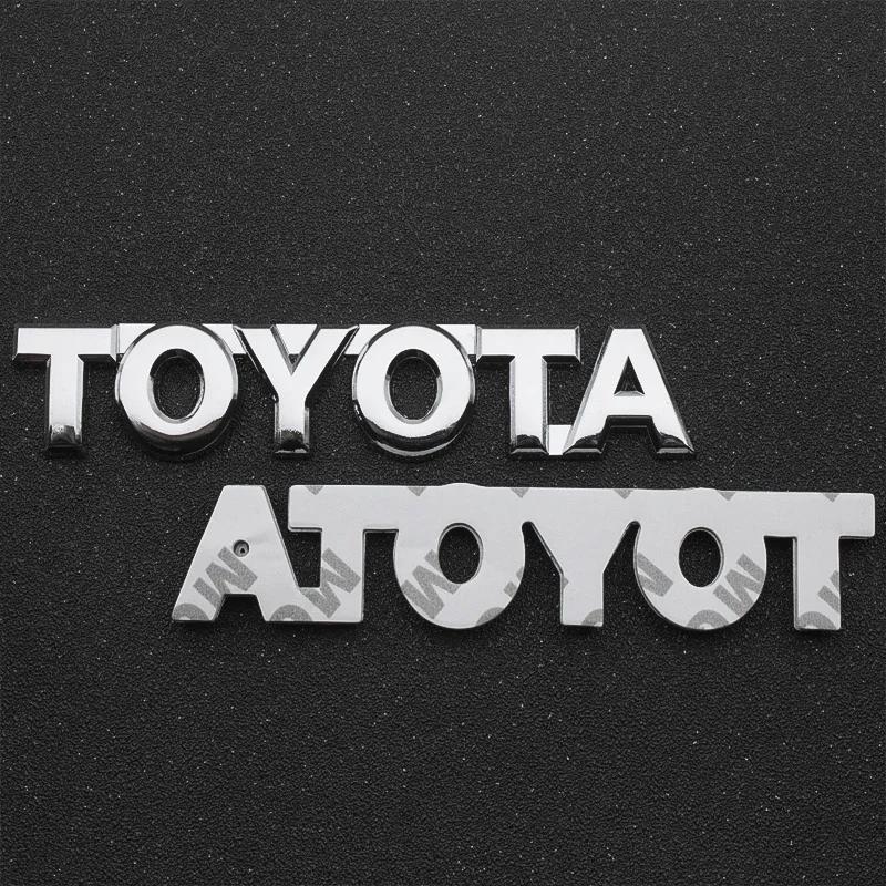 Hot For Toyota 3D ABS Car Trunk Tail Sticker Emblem Badge Decals Decoration for Toyota Chr Rav4 Yaris Prius Avensis Corolla Camr