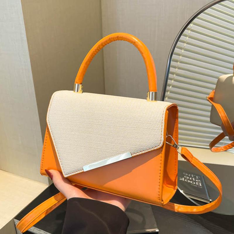 

2025 spring and summer new niche design light luxury portable small square bag women s fashion shoulder bag foreign style messenger bag wholesale оранжевый