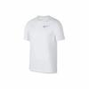 Solid Color Logo Print Quick-Dry Running Short-Sleeve T-Shirt for Men White