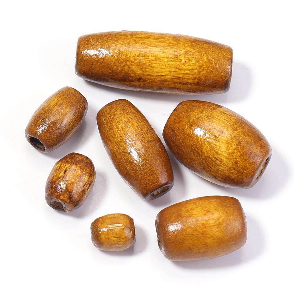 100-500pcs/lot Natural Wooden Beads Baseball Shape Oval Loose Spacer Puzzle Prayer Wood Bead For DIY Handmade Bracelet Accessory