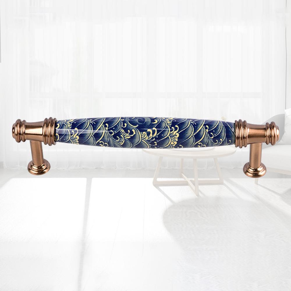 2pcs Contemporary Luxury Handles High-end American-style Handles European Ceramic Knobs  Cabinets