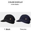Minimalistisches Goldlabel Dekoratives Falten-Design Lässiges Sonnenschutz-Barett für Damen Frühling Sommer