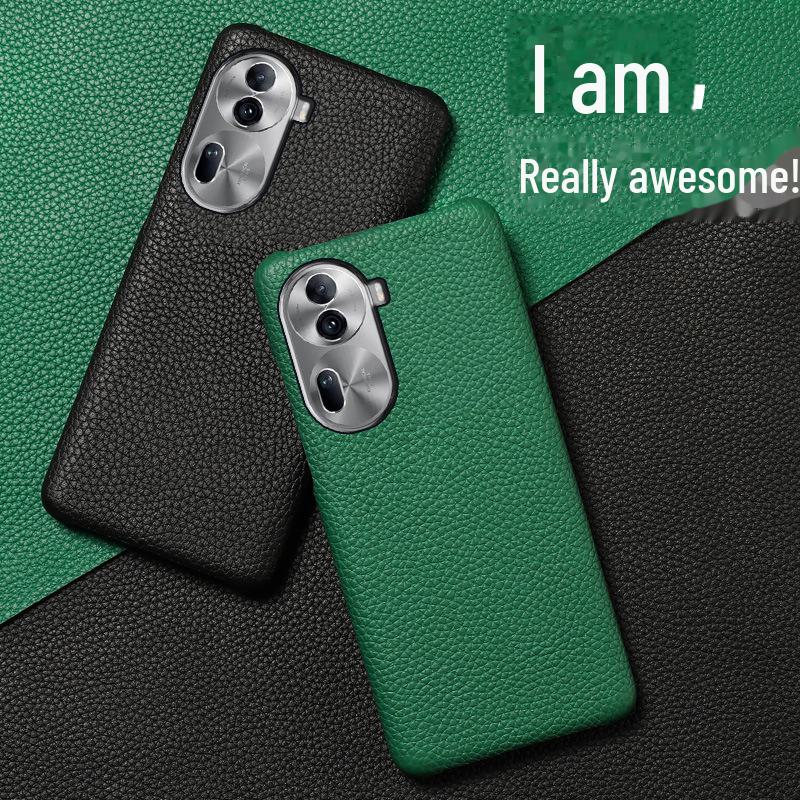 OPPO Reno8 8PRO Genuine Leather Half-Cover Case