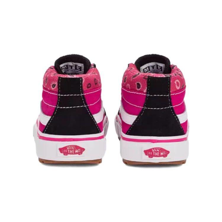 Vans Sk8 Non-Slip Shock Absorbing Durable Mid-Top Kids Skate Shoes Kids Skate Shoes Pink Black VN0A5KROB9P