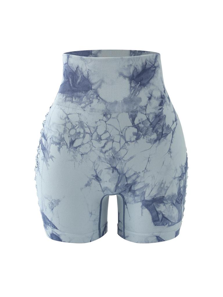 Cross-Border Tie-Dye Hip-Lifting Hollow Yoga Leggings: Slim Fit, Sports & Cycling Pants