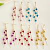 Luxury Rhinestone Floral Tassel Dangle Earrings for Women - French & American Style