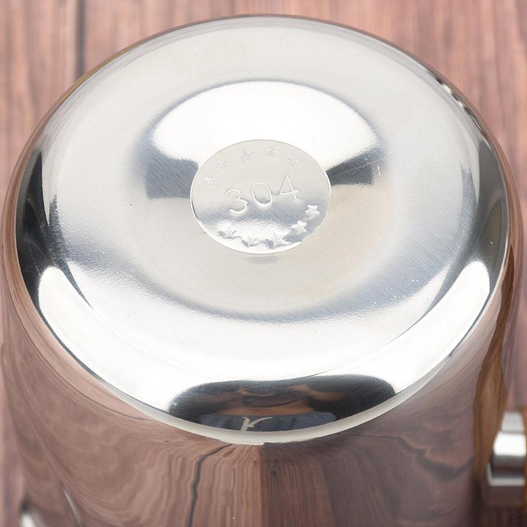 Milk Frothing Mug with Wooden Handle for Coffee Lovers