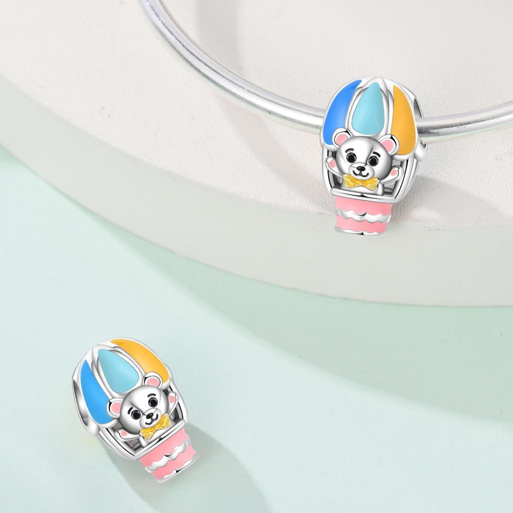 Original Charms Copper Funair Balloon Beads Beads Fit Bracelet Women Jewelry Making Diy Gift