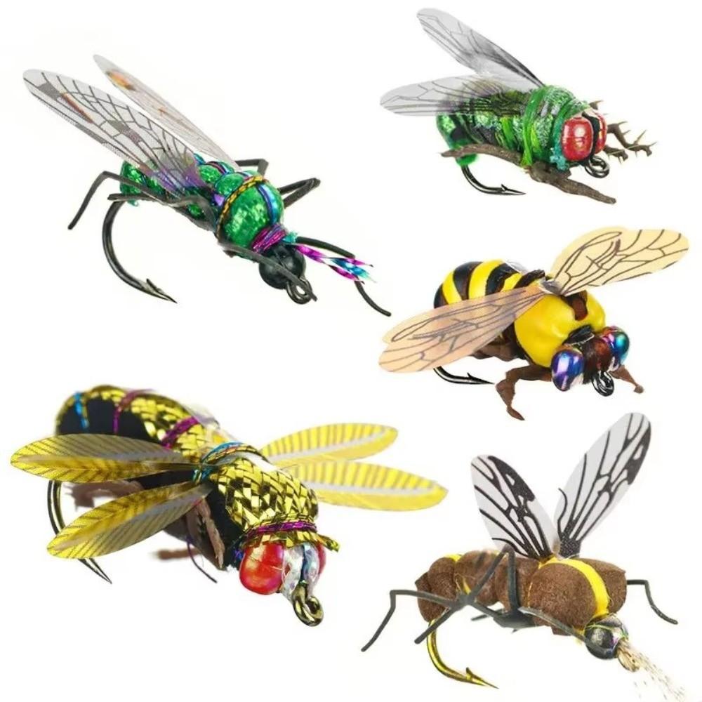 Včetně háčku Bionická rybářská nástraha Design včel a hmyzu Plovoucí nástraha Rybolov okouna