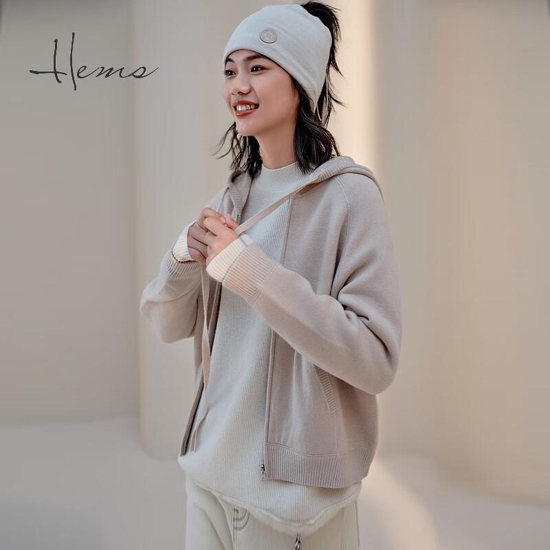 

Женский шерстяной кардиган на молнии с капюшоном Hermans 240T9B4R XL