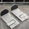 Floor Mount Door Stop Stainless Steel Door Stop 2 Pieces Safety Wedges With Rubber Pads For Apartment Travel Fast Food