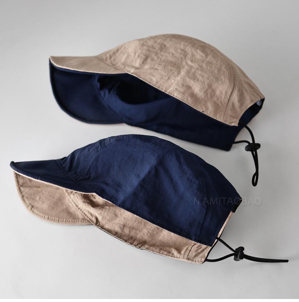 1Pc Fashion Color Block Reversible Baseball Cap Men Women Summer Thin Quick Dry Sun Hat Breathable Casual Sun Camping Runing Cap