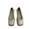Flat-bottomed French Shallow Mouth Square Head Small Leather Shoes Women's Shoes 2025 New Spring and Autumn Black Versatile Commuter Shoes