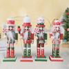 Beautifully Crafted 12CM Wooden Nutcracker Ornaments for Festive Use