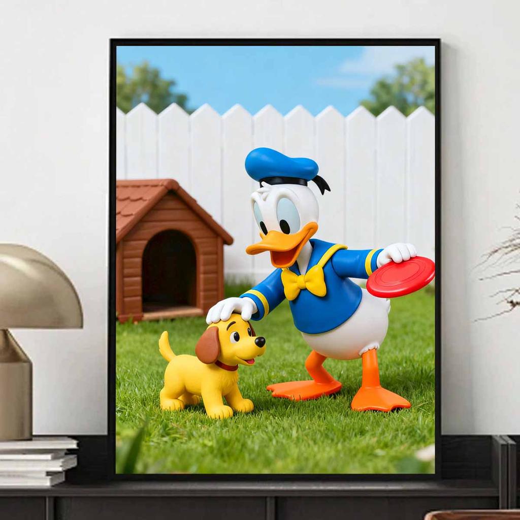 Diamond Painting Set Disney Full Diamond 5D Donald Duck Playing with Pluto Diamond Art Home Decoration Creative Handicrafts
