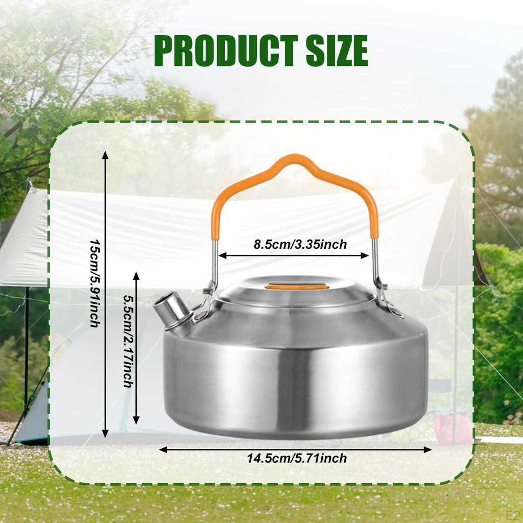 Camping Kettle Tea Coffee Pot Quick Heat Lightweight Teapot Water for Road Trip Picnic