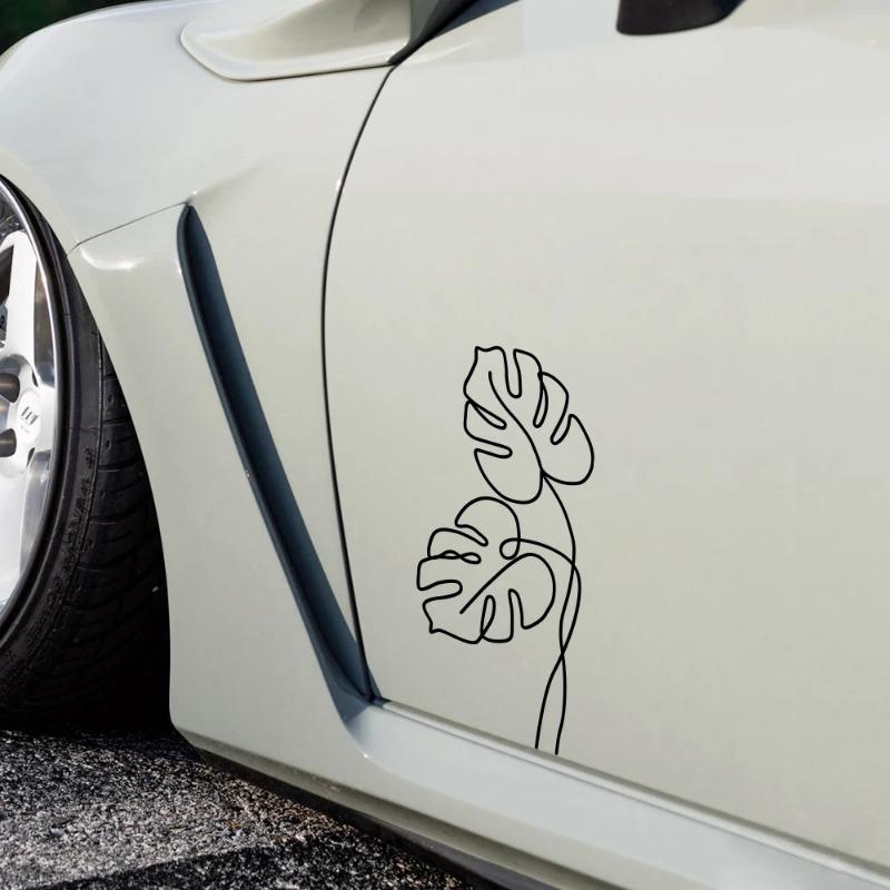Leaf Sticker Monstera Leaf Car Window Graphics Truck Windshield Body Laptop Vinyl Decal Waterproof Plant Lover Decor Accessories
