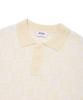 COVERNAT C Pattern Collar Half Knit Ivory