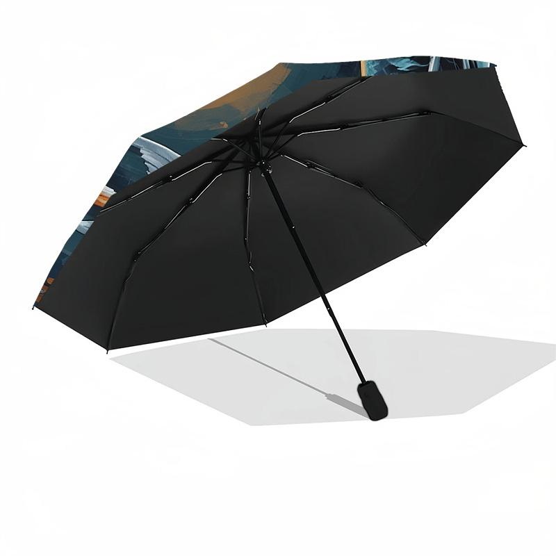 Yin-yang Carp Harmony Automatic Umbrella with 8-Rib Compact Design Perfect for Outdoor Adventures Elegant Women's Umbrella Wedding Party Gift