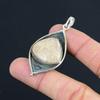 Anniversary Gift For Her Natural Fossil Coral Gemstone Pendant 925 Silver