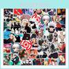 Vibrant Jujutsu Kaisen Waterproof Stickers Perfect For Laptops And Skateboards