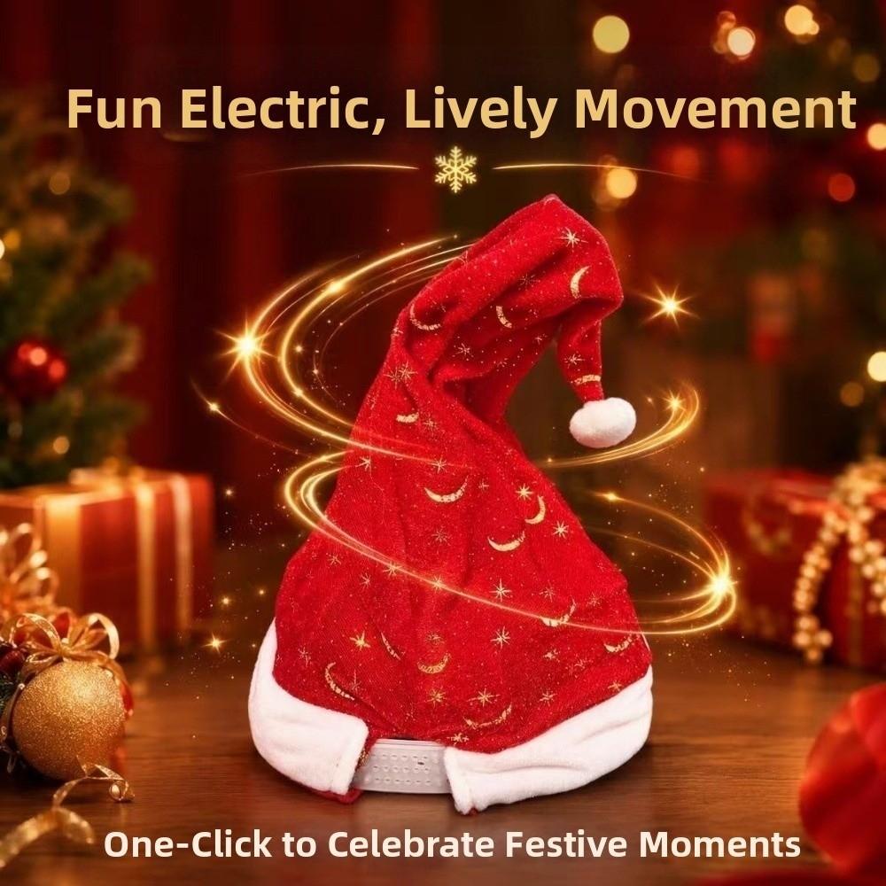 Plush Dancing Christmas Hat Moving Hat Christmas Swing Hat Electric Swing Moving Santa Hat Party