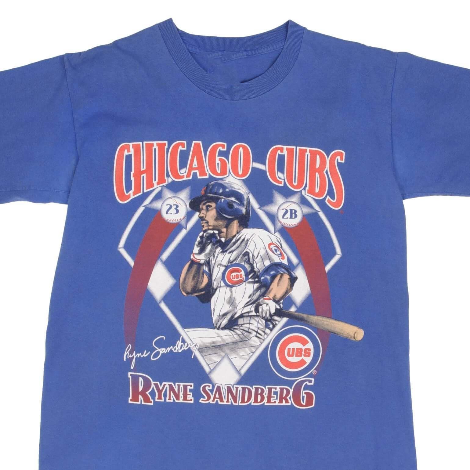 Vtg Ryne Sandberg Star Cotton Blue S-5XL T Shirt MC747 S