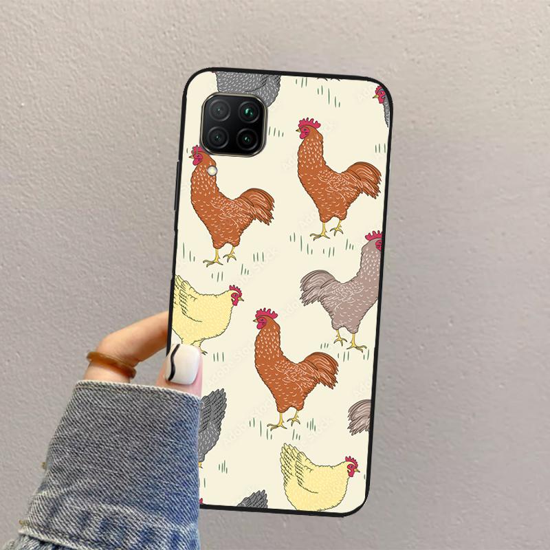 Chicken Pattern For Huawei Nova 3i 7i 8i 11i 12i 9 10 SE Y73 Y90 Y70 Y72 Y61 Y91 P30 P40 Lite P60 Pro Case