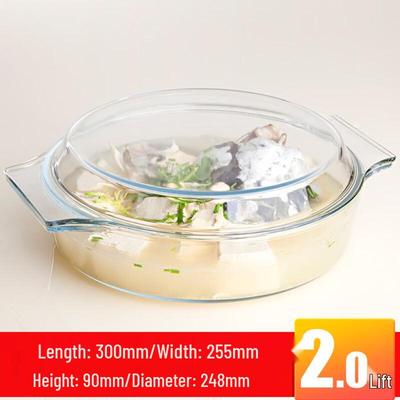ZISIZ Transparente Glas-Auflaufform