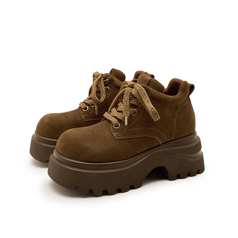 Thick-soled Martin boots women's new autumn British style small man heightening short boots versatile casual tooling boots