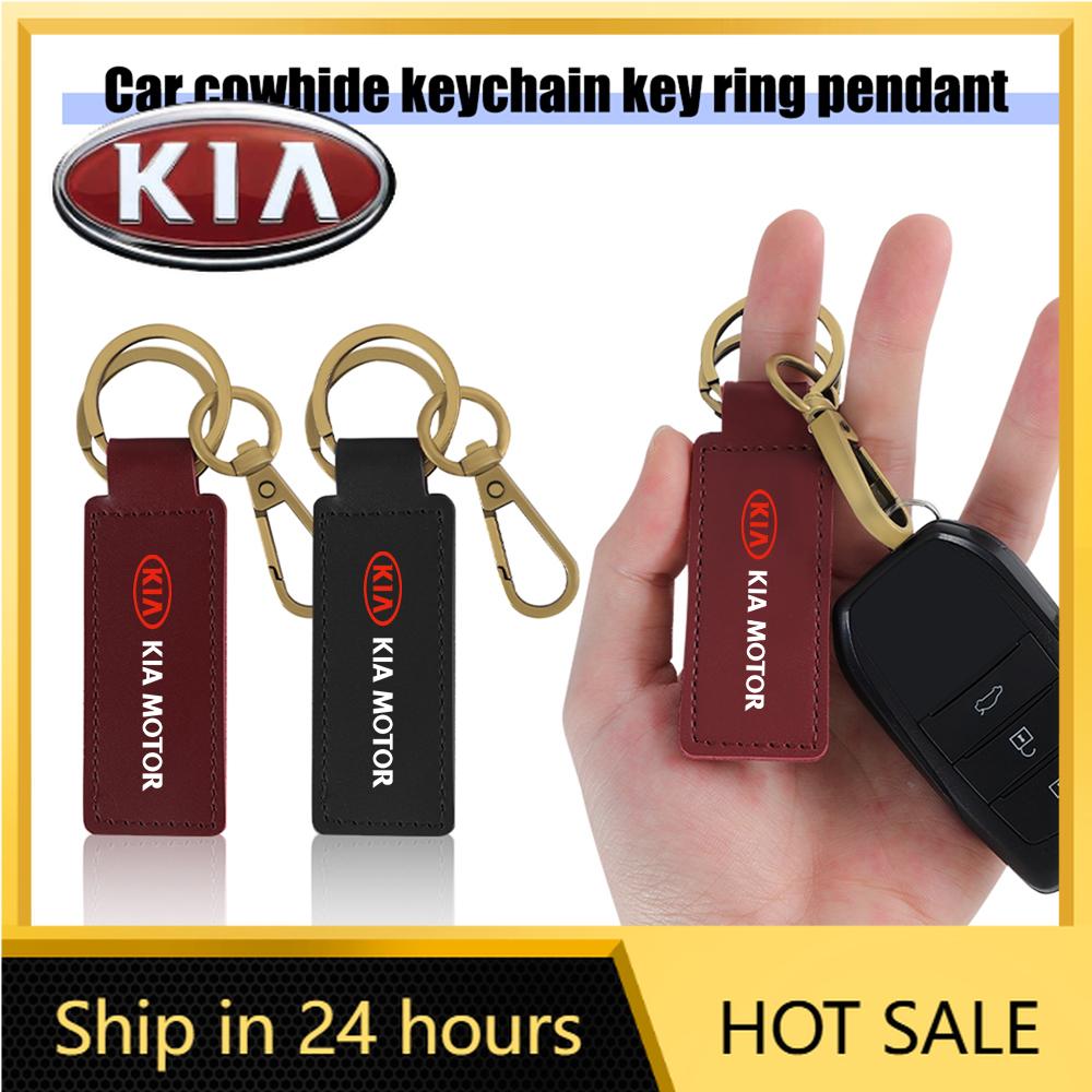 2026 Hot Car Sticker 2 Colors PU Leather Keychain Gift Key Chain For KIA KN Sportage Ceed Sorento Cerato Optima Picanto Rio Soul