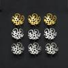 100pcs/lot Hollow Flower Bead Caps End Caps Metal Spacer Beads Loose Beads For Jewelry Making DIY Charms Connectors Accessories