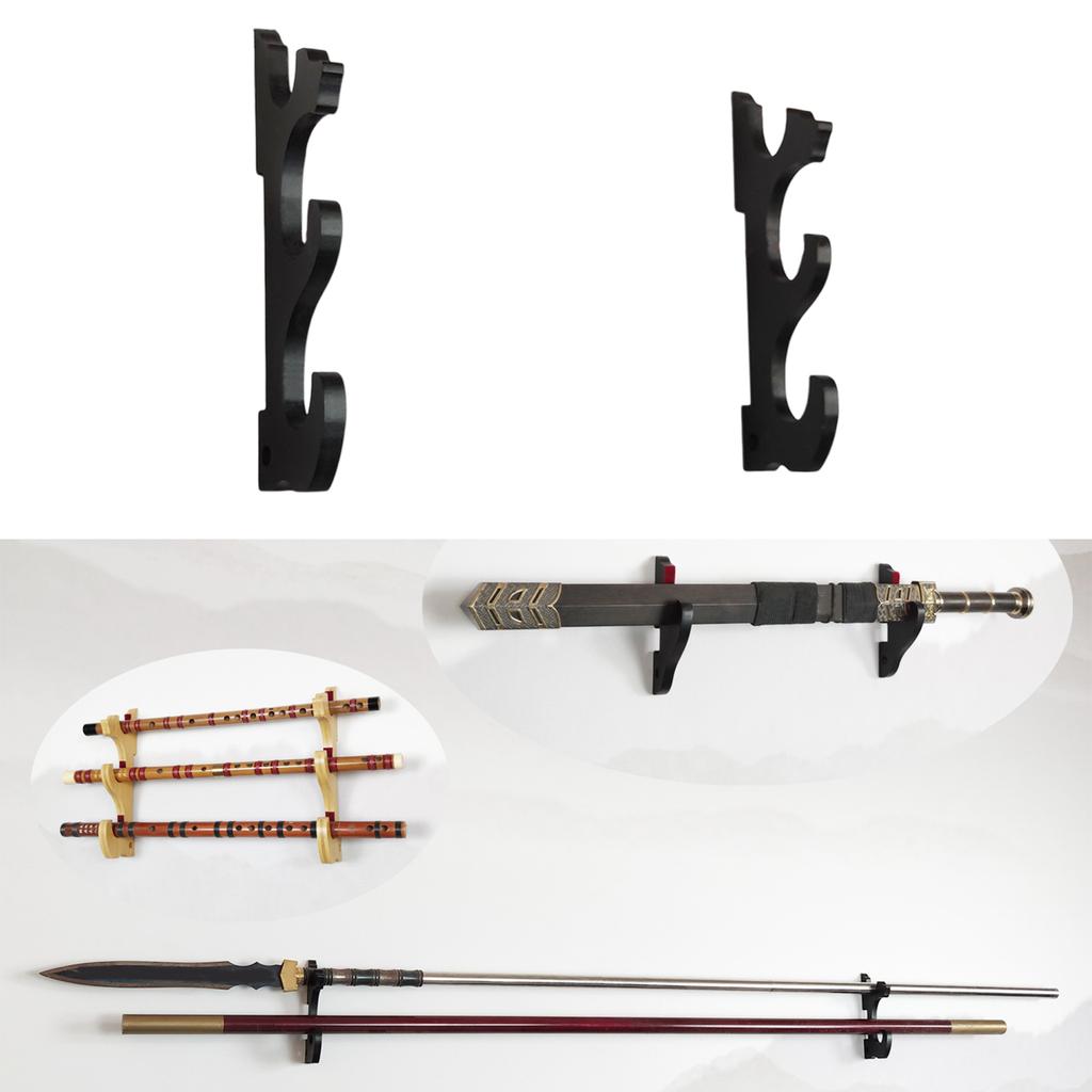 Wall Mount Sword Display Stand 3 Tier Samurai Sword Rack Decorative Multipurpose Sword Holder Wall Display Sword Rack