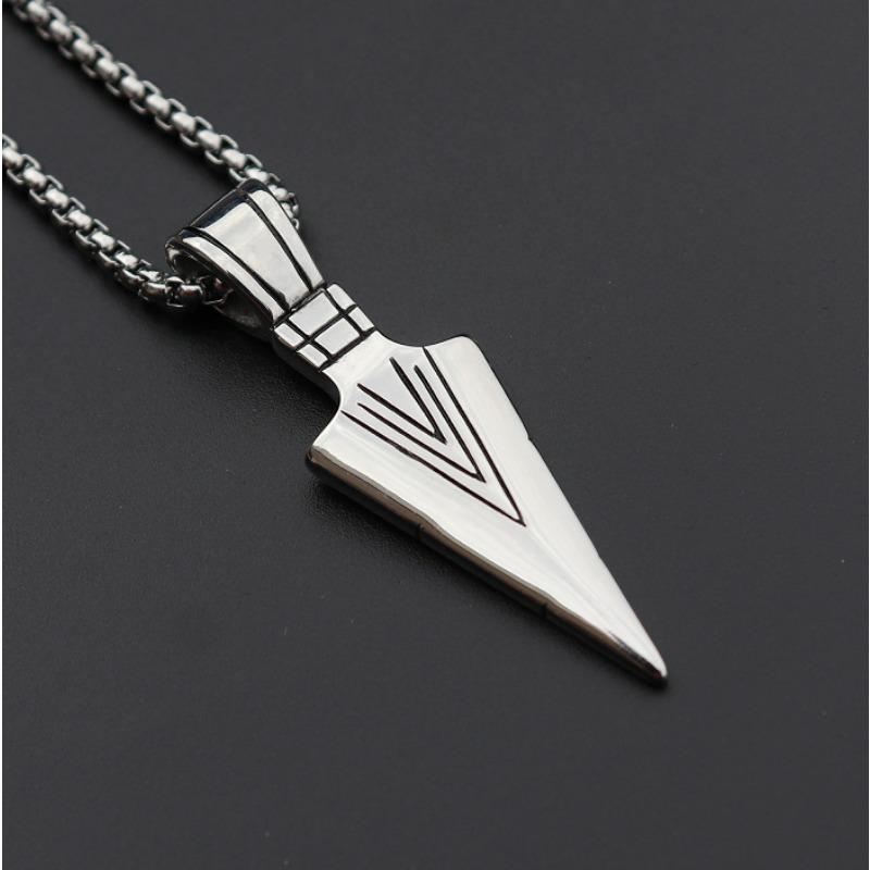 Rock Music Earphone Pendant Couple Necklace Titanium Steel Jewelry