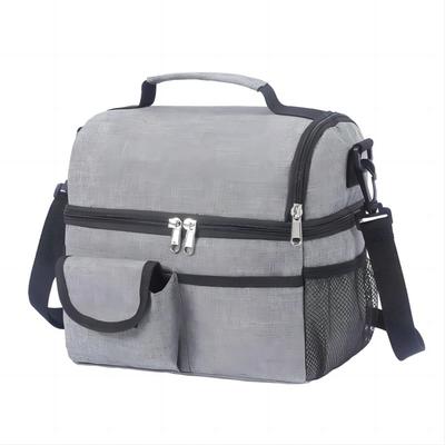 Nuove borse Bento Borse da pranzo doppie addensate Borse da picnic portatili a spalla isolate Impacchi di ghiaccio a doppio strato