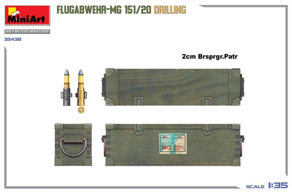 MiniArt German 2cm Triple Gun Drilling 1/35 WW.II Anti-Aircraft 151/20