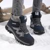 Height-increasing couple snow boots winter velvet warm men's and women's outdoor cotton shoes medium top sports cotton shoes women's shoes