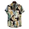 Summer Casual Holiday Beach Shirt 3D Plants Pattern T-shirt Retro Short Sleeve Street Vacation Outdoor Men's and Women's Shirt