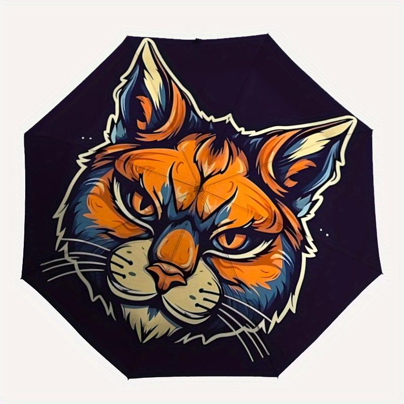 

1pc Cat Whiskers Auto Open/close, All-Season Portable Folding Umbrella for Women & Men, Travel, Everyday, Formal Events - Compact Luxury Parasol, Outd