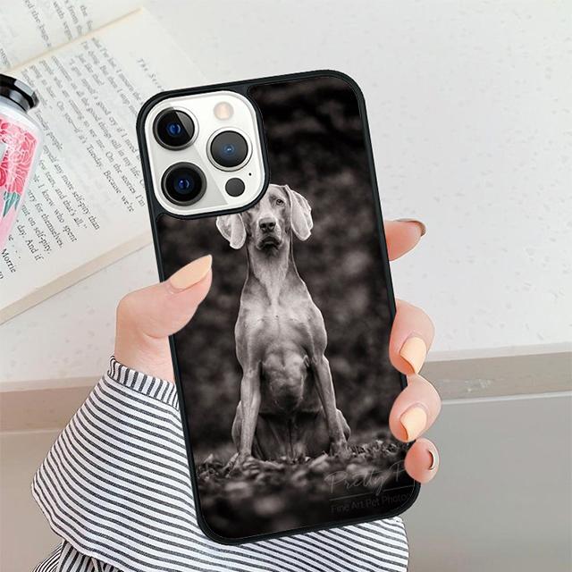 Weimaraner Dog puppy Phone Case For iPhone 17 Air 16 15 14 plus 11 12 13 Pro max Soft Bumper Shell Cover coque
