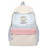 Schoolbag Foreign Soft Girl Girl Backpack Ins Japanese Cute Primary School Schoolbag Travel Plaid Cartoon Backpack