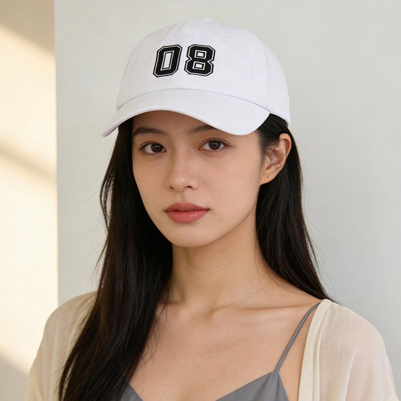 

Pure cotton cap, deep top, wide brim, big head circumference, versatile face, small sunshade baseball cap. M（56-58cm） белый