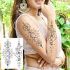 6 Sheets Black Space Temporary Tattoos For Adults Geometric Planets Fake Tattoo Universe Astronaut Galaxy Tatoos For Women Men