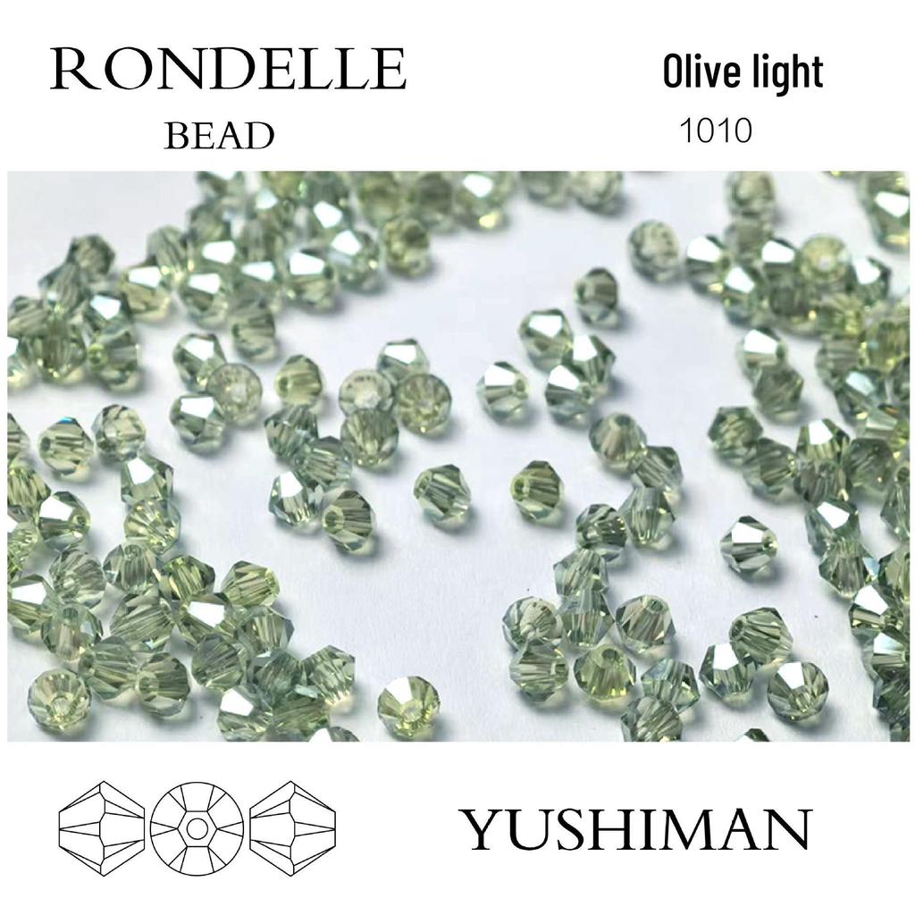 4mm Rhombus Beads - 200 Czech Quality Double Crimp Top Beads for DIY, Shuttle Weaving, and Embroidery